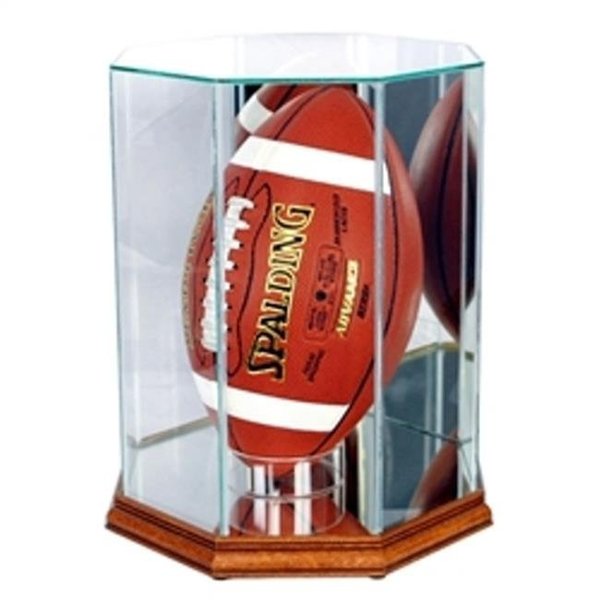 Perfect Cases Perfect Cases FBUP-B Upright Octagon Football Display Case; Black FBUP-B